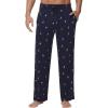 imageWiWi Mens Bamboo Viscose Pajama Pants Soft Lounge Bottoms Knit Big and Long Sweatpants Lightweight Sleep Pant Drawstring S4XAskiing on Navy