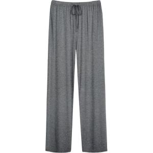 imageWiWi Mens Bamboo Viscose Pajama Pants Soft Lounge Bottoms Knit Big and Long Sweatpants Lightweight Sleep Pant Drawstring S4XAdark Heather Grey
