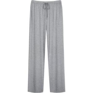 imageWiWi Mens Bamboo Viscose Pajama Pants Soft Lounge Bottoms Knit Big and Long Sweatpants Lightweight Sleep Pant Drawstring S4XAheather Grey