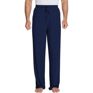 imageWiWi Mens Bamboo Viscose Pajama Pants Soft Lounge Bottoms Knit Big and Long Sweatpants Lightweight Sleep Pant Drawstring S4XBdark Blue
