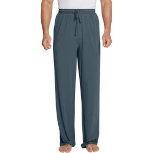 imageWiWi Mens Bamboo Viscose Pajama Pants Soft Lounge Bottoms Knit Big and Long Sweatpants Lightweight Sleep Pant Drawstring S4XBgrayish Blue