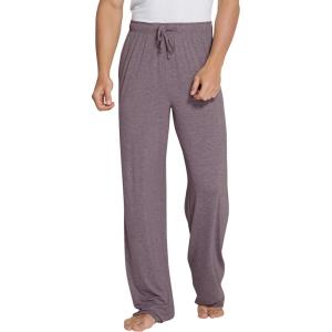 imageWiWi Mens Bamboo Viscose Pajama Pants Soft Lounge Bottoms Knit Big and Long Sweatpants Lightweight Sleep Pant Drawstring S4XBmisty Grey
