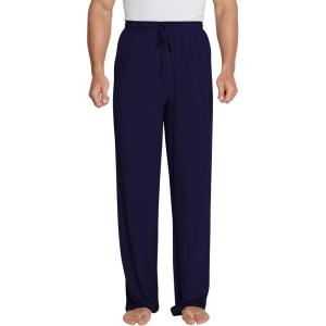 imageWiWi Mens Bamboo Viscose Pajama Pants Soft Lounge Bottoms Knit Big and Long Sweatpants Lightweight Sleep Pant Drawstring S4XBnavy