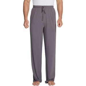 imageWiWi Mens Bamboo Viscose Pajama Pants Soft Lounge Bottoms Knit Big and Long Sweatpants Lightweight Sleep Pant Drawstring S4XBpurplish Grey