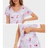 imageWiWi Bamboo Viscose Pajamas for Women Soft Capri Pants Pajama Sets Plus Size Sleepwear Pjs Loungewear S4XAgreyPeony
