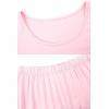 imageWiWi Bamboo Viscose Pajamas for Women Soft Capri Pants Pajama Sets Plus Size Sleepwear Pjs Loungewear S4XApink