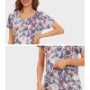 imageWiWi Bamboo Viscose Pajamas for Women Soft Capri Pants Pajama Sets Plus Size Sleepwear Pjs Loungewear S4XApurpleFloral