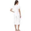 imageWiWi Bamboo Viscose Pajamas for Women Soft Capri Pants Pajama Sets Plus Size Sleepwear Pjs Loungewear S4XAwhite Stars