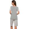 imageWiWi Bamboo Viscose Pajamas for Women Soft Capri Pants Pajama Sets Plus Size Sleepwear Pjs Loungewear S4XBlight Grey