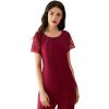 imageWiWi Bamboo Viscose Pajamas for Women Soft Capri Pants Pajama Sets Plus Size Sleepwear Pjs Loungewear S4XCwine