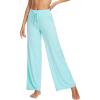 imageWiWi Pajama Pants for Women Plus Size Pajamas Bottoms Wide Leg Lounge Soft Pj SweatpantsViscose Made from Bamboo S4XAaqua