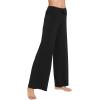 imageWiWi Pajama Pants for Women Plus Size Pajamas Bottoms Wide Leg Lounge Soft Pj SweatpantsViscose Made from Bamboo S4XAblack