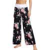 imageWiWi Pajama Pants for Women Plus Size Pajamas Bottoms Wide Leg Lounge Soft Pj SweatpantsViscose Made from Bamboo S4XAblackFloral