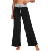 imageWiWi Pajama Pants for Women Plus Size Pajamas Bottoms Wide Leg Lounge Soft Pj SweatpantsViscose Made from Bamboo S4XAblackLight Heather Grey