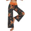 imageWiWi Pajama Pants for Women Plus Size Pajamas Bottoms Wide Leg Lounge Soft Pj SweatpantsViscose Made from Bamboo S4XAgreyFloral