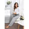 imageWiWi Pajama Pants for Women Plus Size Pajamas Bottoms Wide Leg Lounge Soft Pj SweatpantsViscose Made from Bamboo S4XAheather Grey