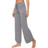 imageWiWi Pajama Pants for Women Plus Size Pajamas Bottoms Wide Leg Lounge Soft Pj SweatpantsViscose Made from Bamboo S4XAheather Grey Stripe