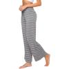 imageWiWi Pajama Pants for Women Plus Size Pajamas Bottoms Wide Leg Lounge Soft Pj SweatpantsViscose Made from Bamboo S4XAheather Grey Stripe