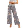 imageWiWi Pajama Pants for Women Plus Size Pajamas Bottoms Wide Leg Lounge Soft Pj SweatpantsViscose Made from Bamboo S4XAlight GreyFloral