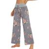 imageWiWi Pajama Pants for Women Plus Size Pajamas Bottoms Wide Leg Lounge Soft Pj SweatpantsViscose Made from Bamboo S4XAlight GreyFloral