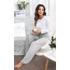 imageWiWi Pajama Pants for Women Plus Size Pajamas Bottoms Wide Leg Lounge Soft Pj SweatpantsViscose Made from Bamboo S4XAlight Heather Grey