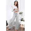 imageWiWi Pajama Pants for Women Plus Size Pajamas Bottoms Wide Leg Lounge Soft Pj SweatpantsViscose Made from Bamboo S4XAlight Heather Grey