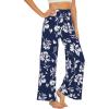 imageWiWi Pajama Pants for Women Plus Size Pajamas Bottoms Wide Leg Lounge Soft Pj SweatpantsViscose Made from Bamboo S4XAnavy Floral