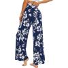 imageWiWi Pajama Pants for Women Plus Size Pajamas Bottoms Wide Leg Lounge Soft Pj SweatpantsViscose Made from Bamboo S4XAnavy Floral