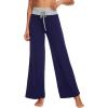 imageWiWi Pajama Pants for Women Plus Size Pajamas Bottoms Wide Leg Lounge Soft Pj SweatpantsViscose Made from Bamboo S4XAnavyLight Heather Grey