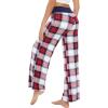 imageWiWi Pajama Pants for Women Plus Size Pajamas Bottoms Wide Leg Lounge Soft Pj SweatpantsViscose Made from Bamboo S4XAnavyRed Plaid