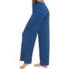 imageWiWi Pajama Pants for Women Plus Size Pajamas Bottoms Wide Leg Lounge Soft Pj SweatpantsViscose Made from Bamboo S4XAprussian Blue