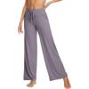 imageWiWi Pajama Pants for Women Plus Size Pajamas Bottoms Wide Leg Lounge Soft Pj SweatpantsViscose Made from Bamboo S4XApurplish Grey