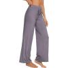 imageWiWi Pajama Pants for Women Plus Size Pajamas Bottoms Wide Leg Lounge Soft Pj SweatpantsViscose Made from Bamboo S4XApurplish Grey