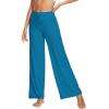 imageWiWi Pajama Pants for Women Plus Size Pajamas Bottoms Wide Leg Lounge Soft Pj SweatpantsViscose Made from Bamboo S4XAteal Blue