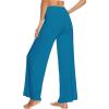 imageWiWi Pajama Pants for Women Plus Size Pajamas Bottoms Wide Leg Lounge Soft Pj SweatpantsViscose Made from Bamboo S4XAteal Blue