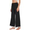 imageWiWi Pajama Pants for Women Plus Size Pajamas Bottoms Wide Leg Lounge Soft Pj SweatpantsViscose Made from Bamboo S4XBblack