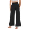 imageWiWi Pajama Pants for Women Plus Size Pajamas Bottoms Wide Leg Lounge Soft Pj SweatpantsViscose Made from Bamboo S4XBblack