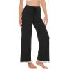 imageWiWi Pajama Pants for Women Plus Size Pajamas Bottoms Wide Leg Lounge Soft Pj SweatpantsViscose Made from Bamboo S4XBblack