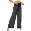imageWiWi Pajama Pants for Women Plus Size Pajamas Bottoms Wide Leg Lounge Soft Pj SweatpantsViscose Made from Bamboo S4XBcharcoal Heather