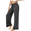 imageWiWi Pajama Pants for Women Plus Size Pajamas Bottoms Wide Leg Lounge Soft Pj SweatpantsViscose Made from Bamboo S4XBcharcoal Heather