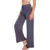 imageWiWi Pajama Pants for Women Plus Size Pajamas Bottoms Wide Leg Lounge Soft Pj SweatpantsViscose Made from Bamboo S4XBdark Grey