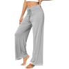 imageWiWi Pajama Pants for Women Plus Size Pajamas Bottoms Wide Leg Lounge Soft Pj SweatpantsViscose Made from Bamboo S4XBheather Grey