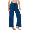 imageWiWi Pajama Pants for Women Plus Size Pajamas Bottoms Wide Leg Lounge Soft Pj SweatpantsViscose Made from Bamboo S4XBink Blue