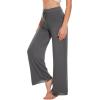 imageWiWi Pajama Pants for Women Plus Size Pajamas Bottoms Wide Leg Lounge Soft Pj SweatpantsViscose Made from Bamboo S4XBiron Grey