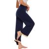 imageWiWi Pajama Pants for Women Plus Size Pajamas Bottoms Wide Leg Lounge Soft Pj SweatpantsViscose Made from Bamboo S4XBnavy