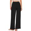 imageWiWi Pajama Pants for Women Plus Size Pajamas Bottoms Wide Leg Lounge Soft Pj SweatpantsViscose Made from Bamboo S4XBsolid Black