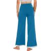 imageWiWi Pajama Pants for Women Plus Size Pajamas Bottoms Wide Leg Lounge Soft Pj SweatpantsViscose Made from Bamboo S4XBteal Blue