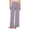 imageWiWi Pajama Pants for Women Plus Size Pajamas Bottoms Wide Leg Lounge Soft Pj SweatpantsViscose Made from Bamboo S4XBviolet