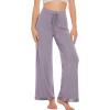 imageWiWi Pajama Pants for Women Plus Size Pajamas Bottoms Wide Leg Lounge Soft Pj SweatpantsViscose Made from Bamboo S4XBviolet