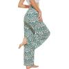 imageWiWi Pajama Pants for Women Plus Size Pajamas Bottoms Wide Leg Lounge Soft Pj SweatpantsViscose Made from Bamboo S4XCgreen Leopard